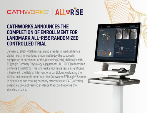 CathWorks completes enrollment for the ALL-RISE trial, advancing coronary artery disease treatment